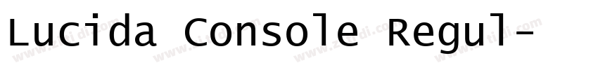 Lucida Console Regul字体转换